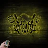 Personalized Kitchen Signs With Led Lights, Kitchen Wall Art, Kitchen Wall Decor, Sign For Kitchen, Nana's Kitchen Sign, Cooking Decor