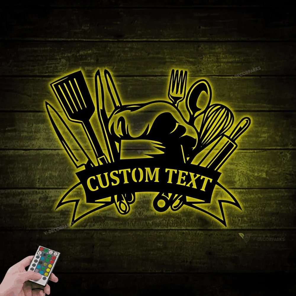 Personalized Kitchen Signs With Led Lights, Kitchen Wall Art, Kitchen Wall Decor, Sign For Kitchen, Nana's Kitchen Sign, Sign For Kitchen