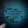 Personalized Lake Sign With Led Lights, Lakee Metal Wall Decor, Last Name Lake House Sign, Outdoor Personalized Lake Decor, Family Name Lake Sign