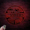 Personalized Lake Sign With Led Lights, Lakee Metal Wall Decor, Last Name Lake House Sign, Outdoor Personalized Lake Decor, Family Name Lake Sign