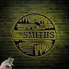 Personalized Lake Sign With Led Lights, Lakee Metal Wall Decor, Last Name Lake House Sign, Outdoor Personalized Lake Decor, Family Name Lake Sign