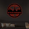 Personalized Lighthouse Metal Sign Outdoor With Led Lights, Weatherproof Sign, Farm Sign, Custom Metal Sign, Light House Decor, Light House Monogram