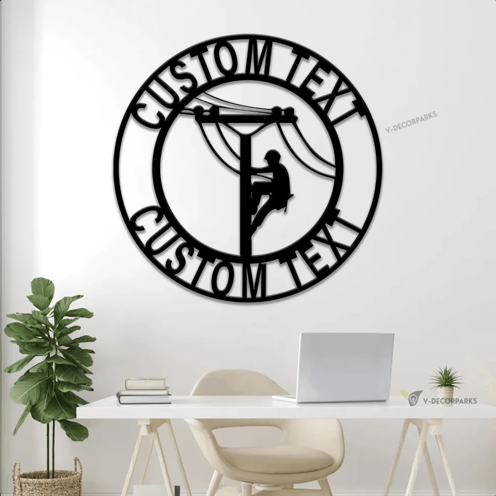 Personalized Lineman Electrical Sign, Linemen Led Lights Sign, Journeyman, Ibew Wall Art, Electrical Decor, Power Lineman Sign, Lineman Gift