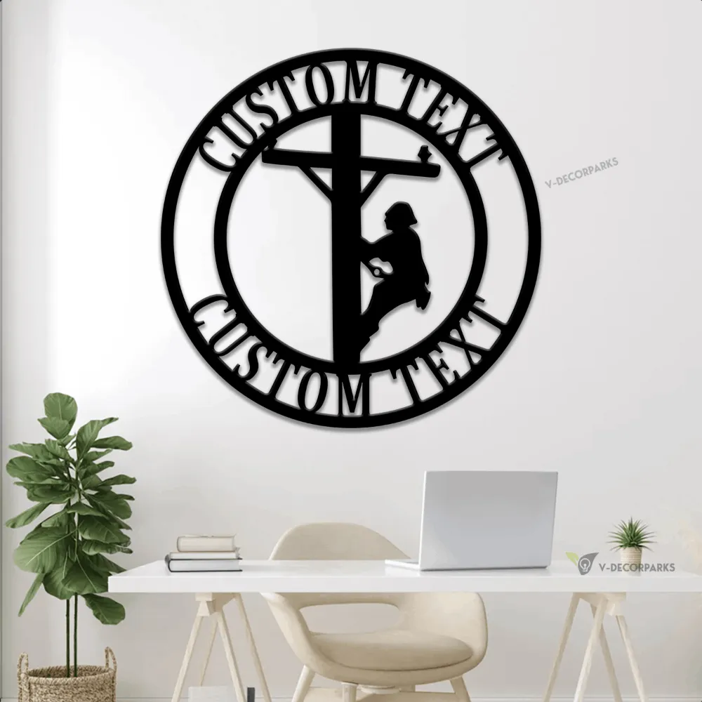 Personalized Lineman Electrician Sign, Linemen Led Lights Sign, Journeyman, Power Lineman Sign Decor, Lineman Gift