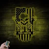 Personalized Mechanic Skull Metal Sign With Led Lights, Custom Mechanic Wall Art For Decor, Father's Day Gift, Birthday Gift, Gift For Him