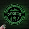 Personalized Metal Bbq Led Lights Sign, Metal Barbecue Sign, Metal Bar And Grill Sign, Custom Bar And Grill Sign, Custom Backyard Sign, Backyard Sign