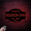 Personalized Metal Bar Sign With Led Lights, Custom Bar Sign Last Name Sign Bar Cart Sign Bourbon Bar Sign Established Sign Open Bar Sign