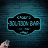 Personalized Metal Bar Sign With Led Lights, Custom Bar Sign Last Name Sign Bar Cart Sign Bourbon Bar Sign Established Sign Open Bar Sign