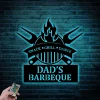 Personalized Metal Grilling With Led Lights Sign, Custom Metal Grill Sign, Metal Bbq Smoker And Grill Sign, Grilling Gift For Dad, Papa, Father's Day