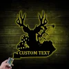 Personalized Metal Kentucky Hunting Sign With Led Lights, Metal Hunting Sign, Kentucky State Sign, Deer Camp Sign, Hunting Camp Sign, Camp Sign