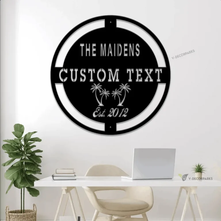Personalized Metal Poolside Sign With Led Lights, Metal Swimming Pool Sign, Metal Backyard Sign, Custom Backyard Sign, Custom Poolside Sign