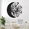 Personalized Metal Sun Moon Wall Decor Wall Art With Led Lights, Sun Metal Wall Art Decor, Moon And Sun Decor, Sun Metal Sign, Moon Signs