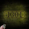 Personalized Minimalist Classic Address Metal Sign With Led Lights, Custom House Number Wall Art For Home Decor, Housewarming, New Home Gift