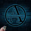 Personalized Minimalist Monogram Metal Sign With Led Lights, Custom Last Name Metal Art, House Decor, New Home, Housewarming, Wedding Gift