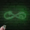 Personalized Mother Metal Wall Art With Led Lights, Infinity Sign With Custom Name For Decor, Mother's Day, Birthday Gift For Mom, Mum, Mommy