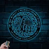 Personalized Mother & Children Metal Wall Art With Led Lights, The Love Is Forever Sign For Decor, Mother's Day, Birthday Gift For Mom, Mum