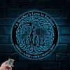 Personalized Mother & Children Metal Wall Art With Led Lights, Mother's Love Is Endless Sign For Decor, Mother's Day, Birthday Gift For Mom
