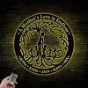 Personalized Mother & Children Metal Wall Art With Led Lights, Mother's Love Is Endless Sign For Decor, Mother's Day, Birthday Gift For Mom