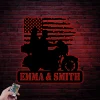 Personalized Motorcycle Couple Metal Sign With Led Lights, Motorcycle Couple Wall Decor Biker Couple