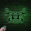 Personalized Motorcycle Metal Sign With Led Lights, Motorcycle Metal Wall, Motorcycle Garage Decor, Biker Name Sign, Biker Home Decor