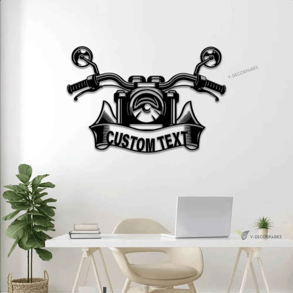 Personalized Motorcycle Metal Sign With Led Lights, Motorcycle Metal Wall, Motorcycle Garage Decor, Biker Name Sign, Biker Home Decor