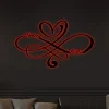 Personalized Name Infinity Heart Valentines Day Metal Sign With Led Lights, Custom Home Decor Gift For Him, Her, Couple, Newly Engaged Gifts