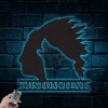 Personalized Native American With Wolf Metal Wall With Led Lights, Wolf Wall Art, Native American Wall Decor, Wildlife Decor, Interior Decor