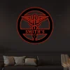 Personalized Nurse Steel With Led Lights Sign Gift For New Nurse Monogram Health Care Clinic Wall Sign Custom Doctor House Wall Decor