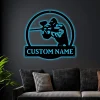 Personalized Paintball Monogram Metal Sign Art With Led Lights, Custom Paintball Metal Sign, Hobbie Gifts, Sport Gift, Birthday Gift