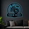 Personalized Photographer Monogram Metal Sign Art With Led Lights, Custom Photographer Metal Sign, Hobbie Gifts, Sport Gift, Birthday Gift