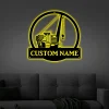 Personalized Pipelayer With Operator Monogram Metal Sign Art With Led Lights, Pipelayer Monogram Metal Sign Operator Lover Sign Decoration