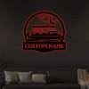 Personalized Pontoon Boat Metal Sign Art With Led Lights, Custom Pontoon Boat Monogram Metal Sign, Pontoon Boat Gifts, Job Gift, Home Decor