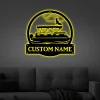 Personalized Pontoon Boat Metal Sign Art With Led Lights, Custom Pontoon Boat Monogram Metal Sign, Pontoon Boat Gifts, Job Gift, Home Decor