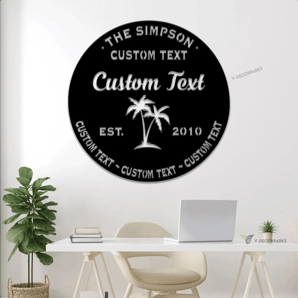 Personalized Poolside Paradise Signs With Led Lights, Paradise Sign, Outdoor Bar With Lights, Pool Signs For Outdoor, Swimming Pool Sign