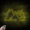 Personalized Promise Hands Metal Sign Led Lights, Valentine Day Gift, Gift For Couple, Wedding Decor, Anniversary Gift, Unique Sign