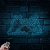 Personalized Promise Hands Metal Sign Led Lights, Valentine Day Gift, Gift For Couple, Wedding Decor, Anniversary Gift, Unique Sign
