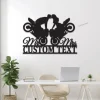 Personalized Rider Wedding Couple Metal With Led Lights, Custom Motorcycles Metal, Biker Metal Sign Rgb Light Decor, Gift For Couple Biking