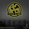 Personalized Rubiks Metal Sign Art With Led Lights, Custom Rubiks Cut Metal Sign Hobbie Gifts Sign Decoration Birthday Gift