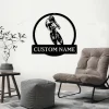 Personalized Track Cycling Monogram Metal Sign Art With Led Lights, Custom Track Cycling Metal Sign, Sport Lover Sign Decoration For Living Room