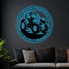 Personalized Tracktor Led Lights Metal Sign With Your Custom Text, Custom Gift For Tracktor Driver, Heavy Machinery Wall Decor, Tracktor Wall Art