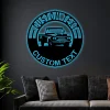 Personalized Truck Led Lights Monogram Steel Sign Gift For Garage Owner Classic Pickup Truck Monogram Steel Sign, Birthday Gifts