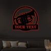 Personalized Tuba Music Monogram Metal Sign Art With Led Lights, Custom Tuba Music Monogram Metal Sign, Tuba Music Gifts For Men, Musical Instrument