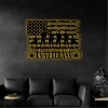 Personalized Us Veterans Flag With Led Lights Metal Sign Gift, Army Wall Art Monogram, Metal Sign For Us Veteran, Custom Us Veteran Steel Sign