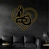 Personalized Wedding Rings Of Love Wall Decor Wedding Gift, Wedding Name With Led Lights Sign Gift, Custom New Married Name Steel Sign Monogram Gift