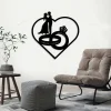 Personalized Wedding Rings Of Love Wall Decor Wedding Gift, Wedding Name With Led Lights Sign Gift, Custom New Married Name Steel Sign Monogram Gift