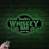 Personalized Whiskey Bar Metal Sign Led Lights, Custom Name Beer Sign, Metal Home Bar Decor, Whisky Scotch Drink Lover Gift, Man Cave Sign