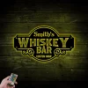 Personalized Whiskey Bar Metal Sign Led Lights, Custom Name Beer Sign, Metal Home Bar Decor, Whisky Scotch Drink Lover Gift, Man Cave Sign