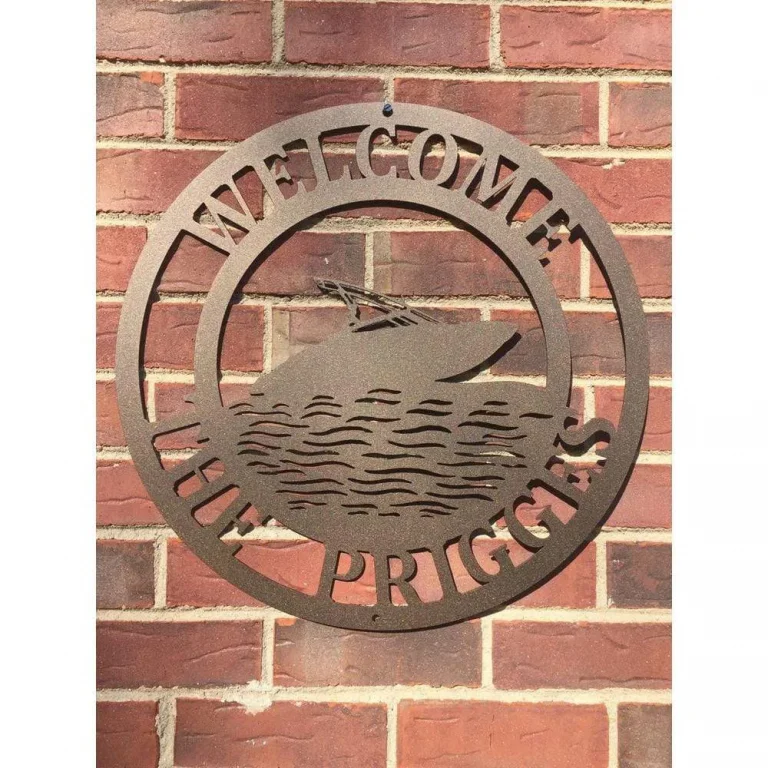 Personalized Speed Boat Sign, Cut Metal Sign, Metal Wall Art, Metal House Sign