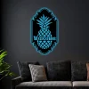 Pineapple Welcome Sign With Led Lights, Patio Porch Decor, Pineapple Decor, Metal Wall Art