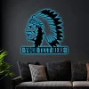 Native American Patriarch Personalized Metal Sign Cutout With Led Lights, Native American Sign, Indian Chief Wall Art Decor